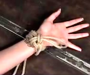 Slim Girl Getting Streched With Ropes Pussy Stimulated With Vibrator In The Dungeon