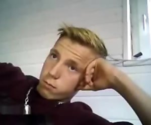 Danish Beautiful Boy show cock and sperm via cam