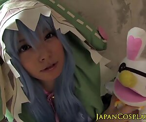 Jepang cosplay gadis kacau sampai cumsprayed