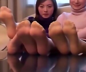 Asian Feet and Legs in Pantyhose Nylons