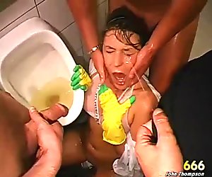 Gangbang and pissing session