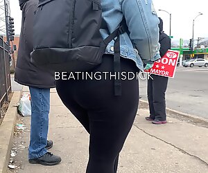 BUSTED!!! PHAT BOOTY BBW SEE THOUGH LEGGING