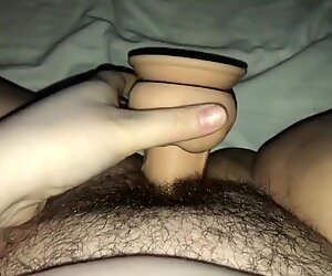 HAIRY PUSSY FUCKED BY DILDO